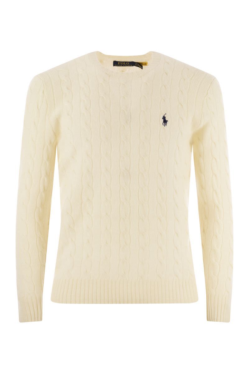 Polo Ralph Lauren 羊毛羊绒绞花针织毛衣