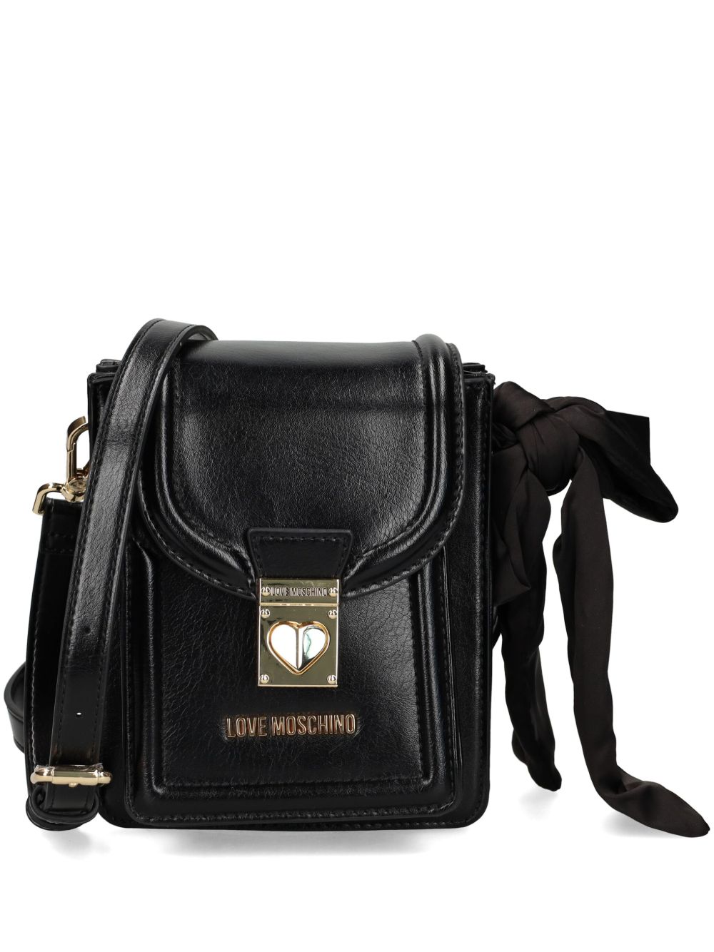 Love Moschino logo斜挎包 - 黑色
