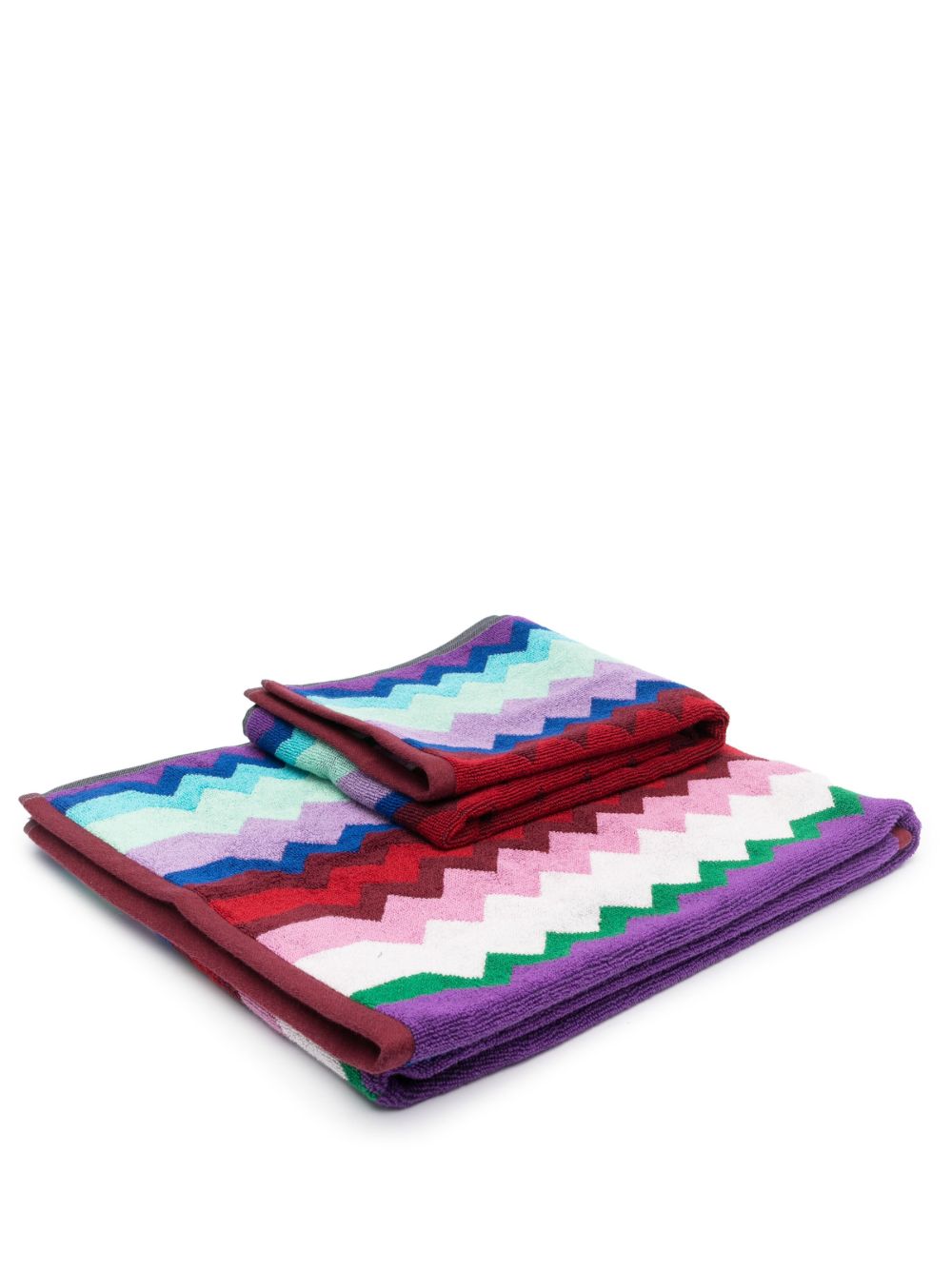 Missoni Home Z字形图案浴巾 - 绿色