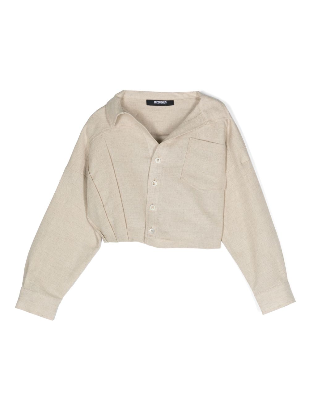 JACQUEMUS L'ENFANT Le Mejean 亚麻棉混纺衬衫 - 中性色