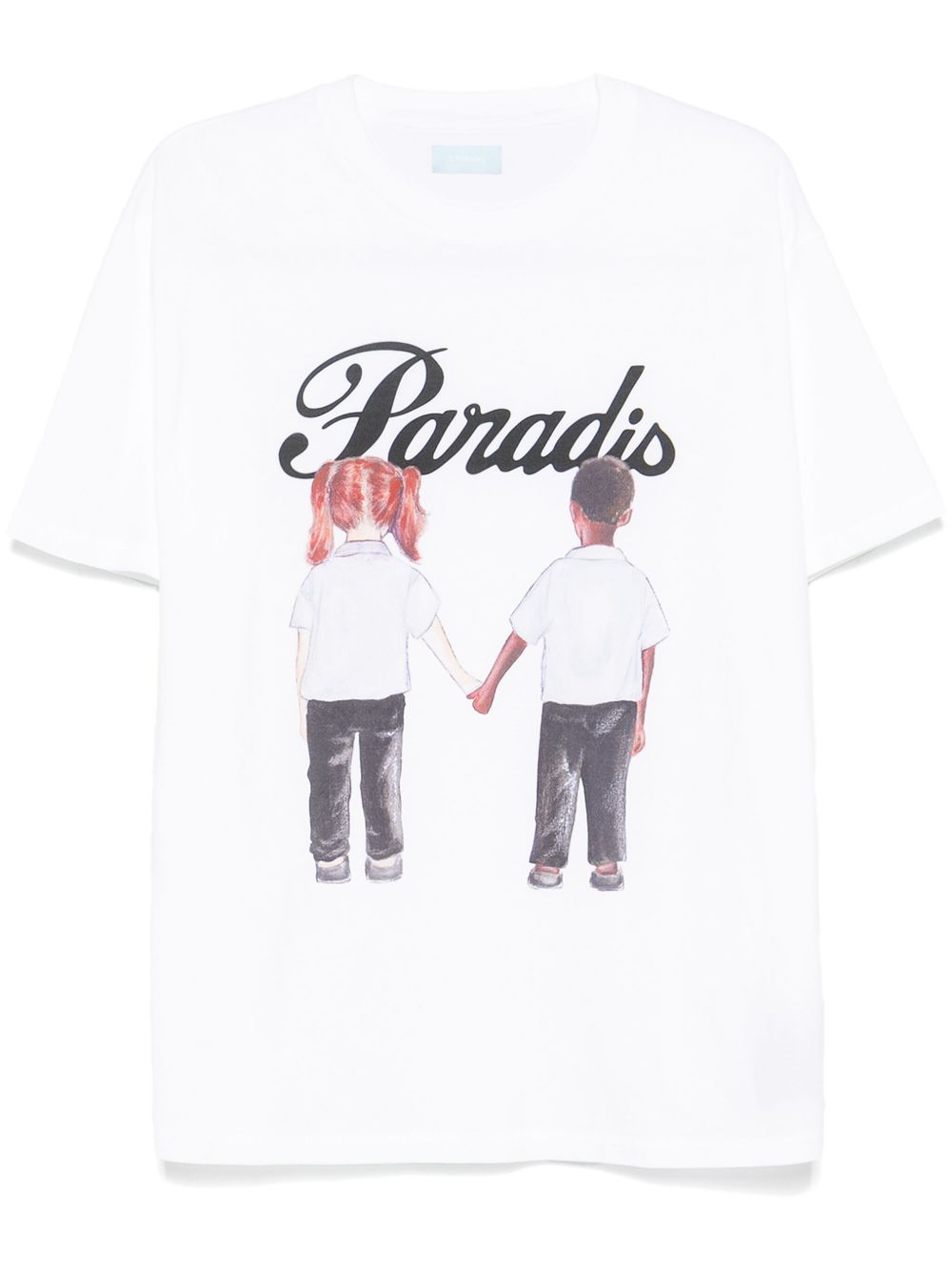 3PARADIS 图案印花T恤 - 白色