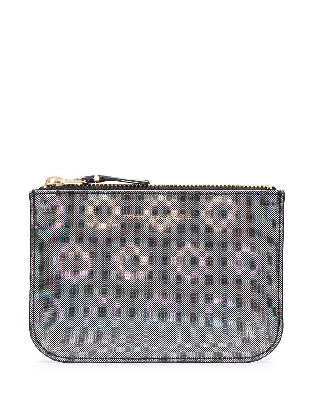 Comme Des Garçons Wallet 几何图案拉链钱包 - 黑色