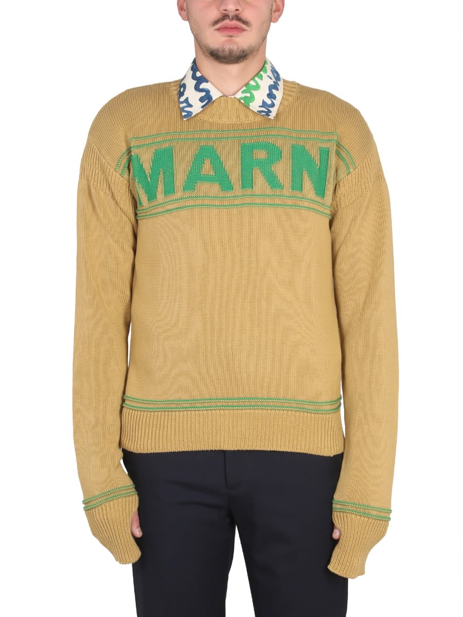 Marni针织运动衫，带徽标