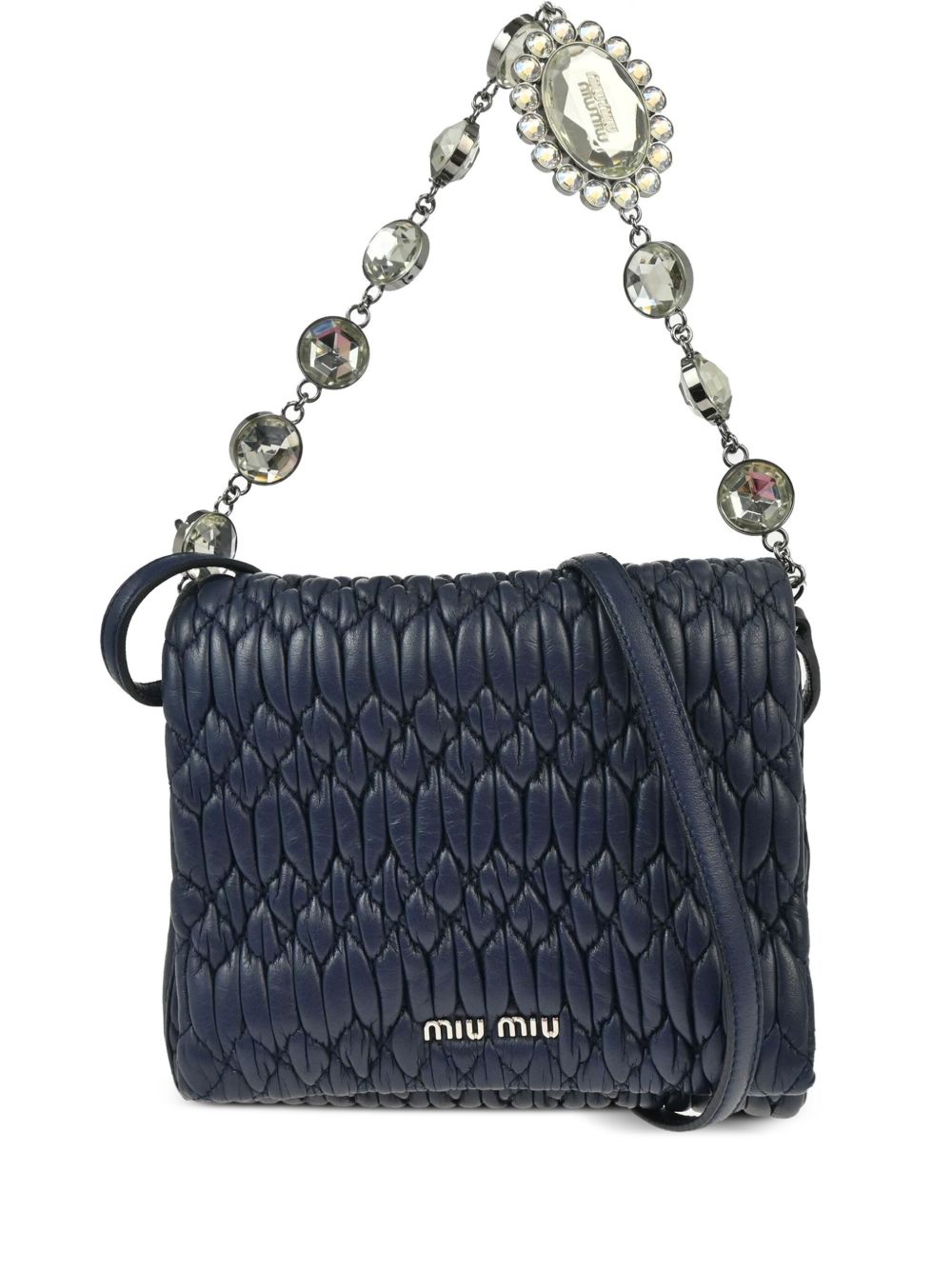 Miu Miu Pre-Owned 马特拉塞凸纹单肩包（2010年代典藏款） - 蓝色