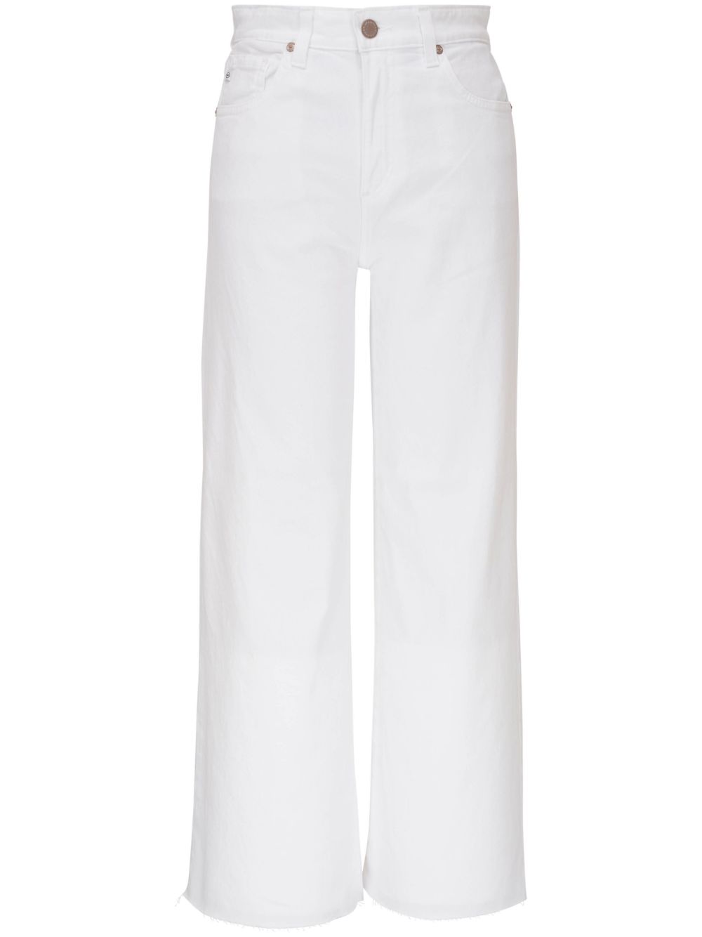 AG Jeans 五口袋高腰牛仔裤 - 白色