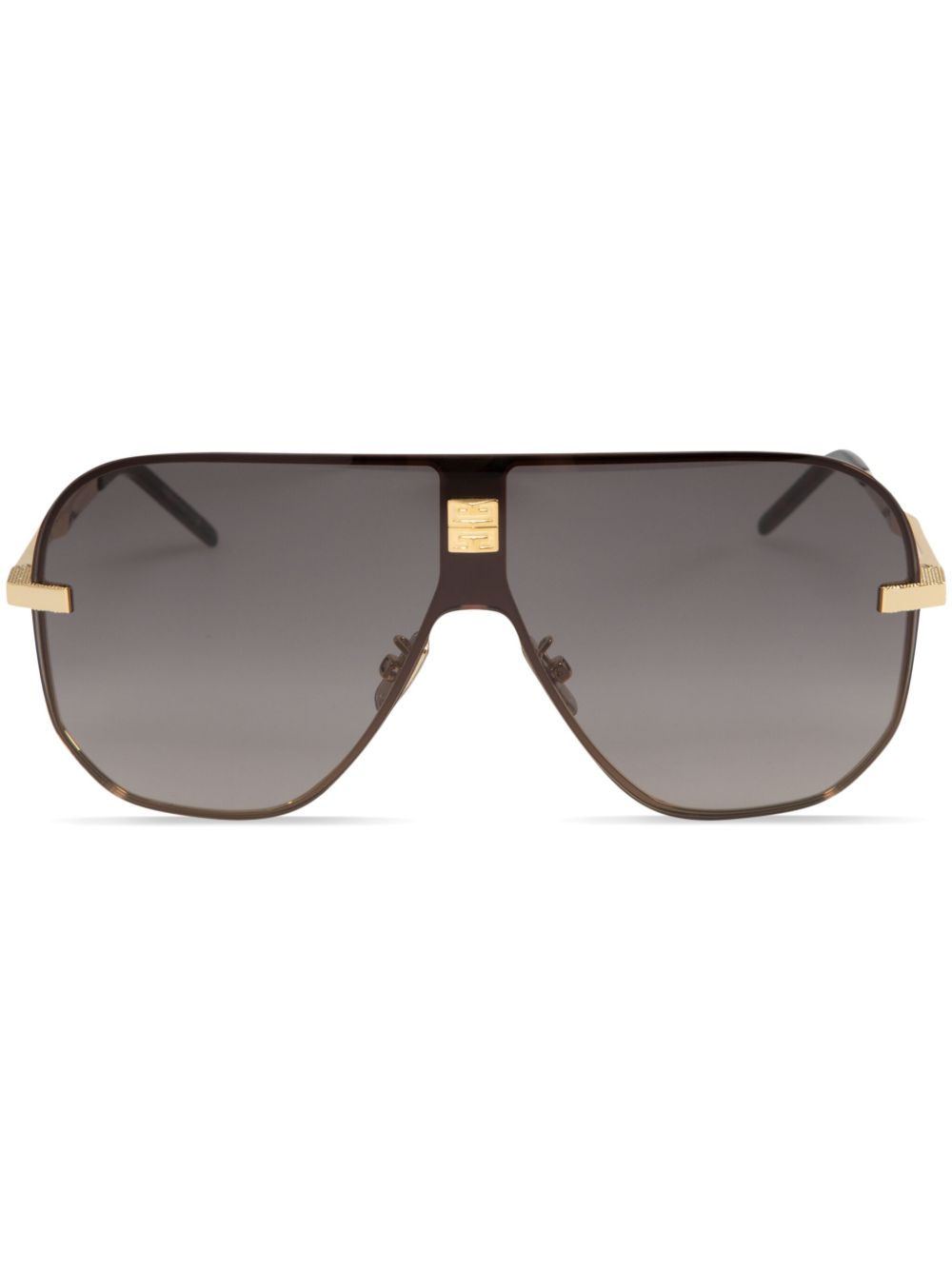 Givenchy Eyewear 4GEM 飞行员镜框太阳眼镜 - 金色