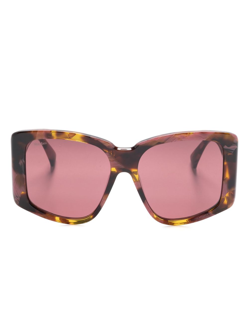 Max Mara Eyewear 方框太阳眼镜 - 褐色