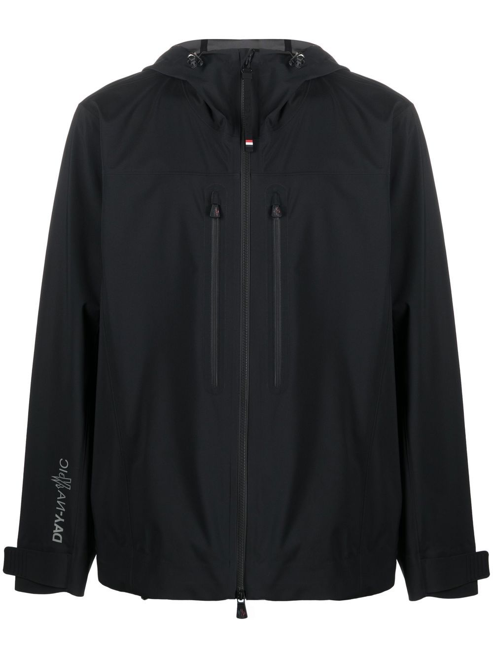 Moncler Grenoble 盟可睐·格勒诺布尔 logo印花衣袖连帽夹克 - 黑色