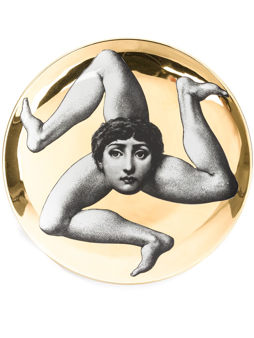 Fornasetti Lina Cavalieri挂盘 - 金色