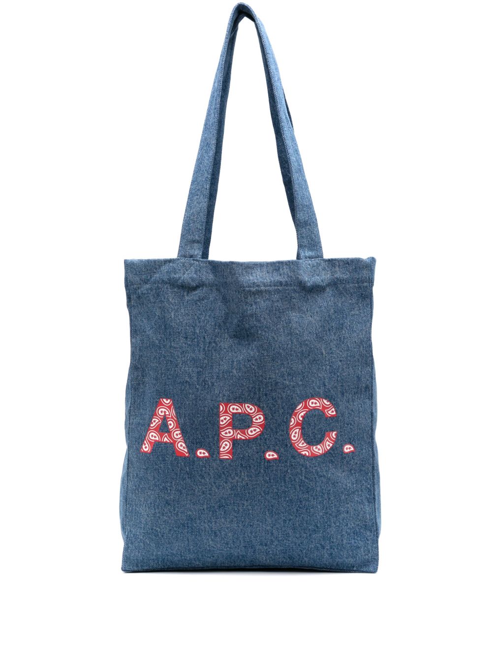 A.P.C. Lou 牛仔手提包 - 蓝色