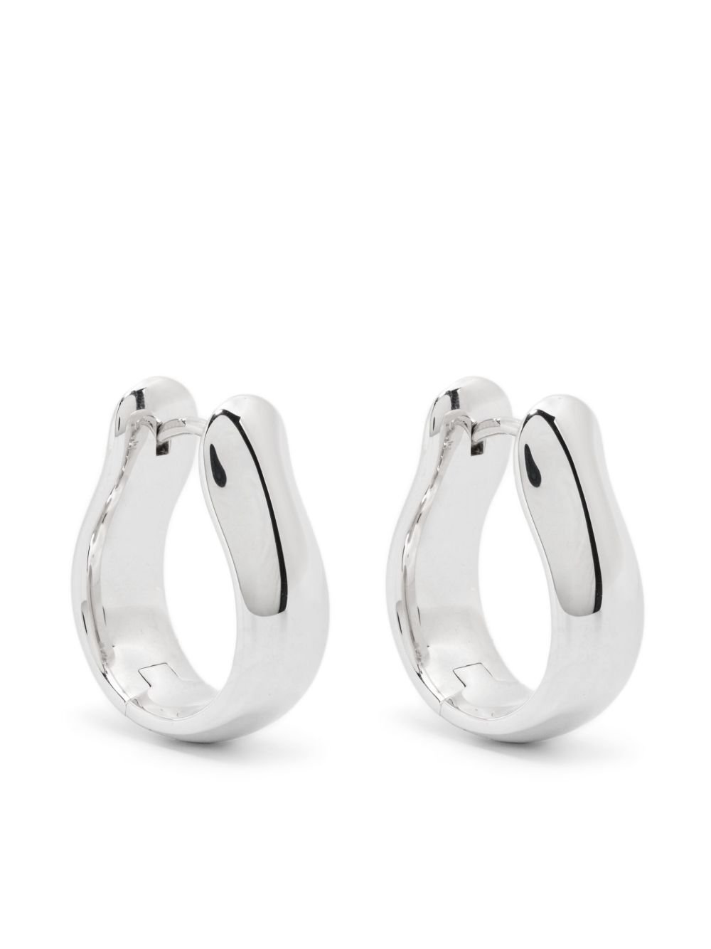 Tom Wood medium Oyster earrings - 银色