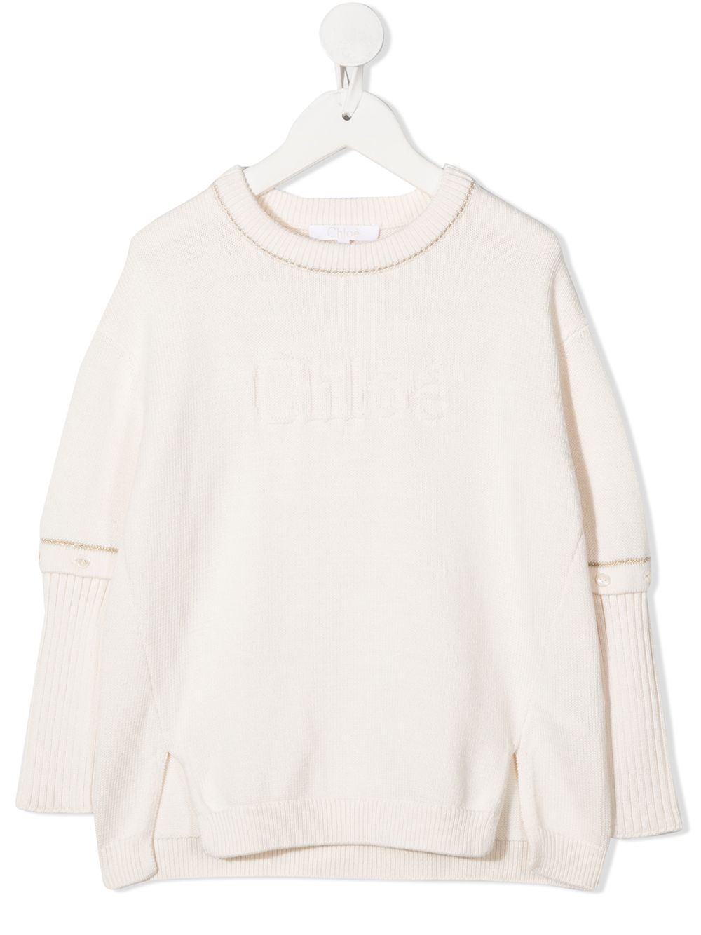 Chloé Kids 针织毛衣 - 白色