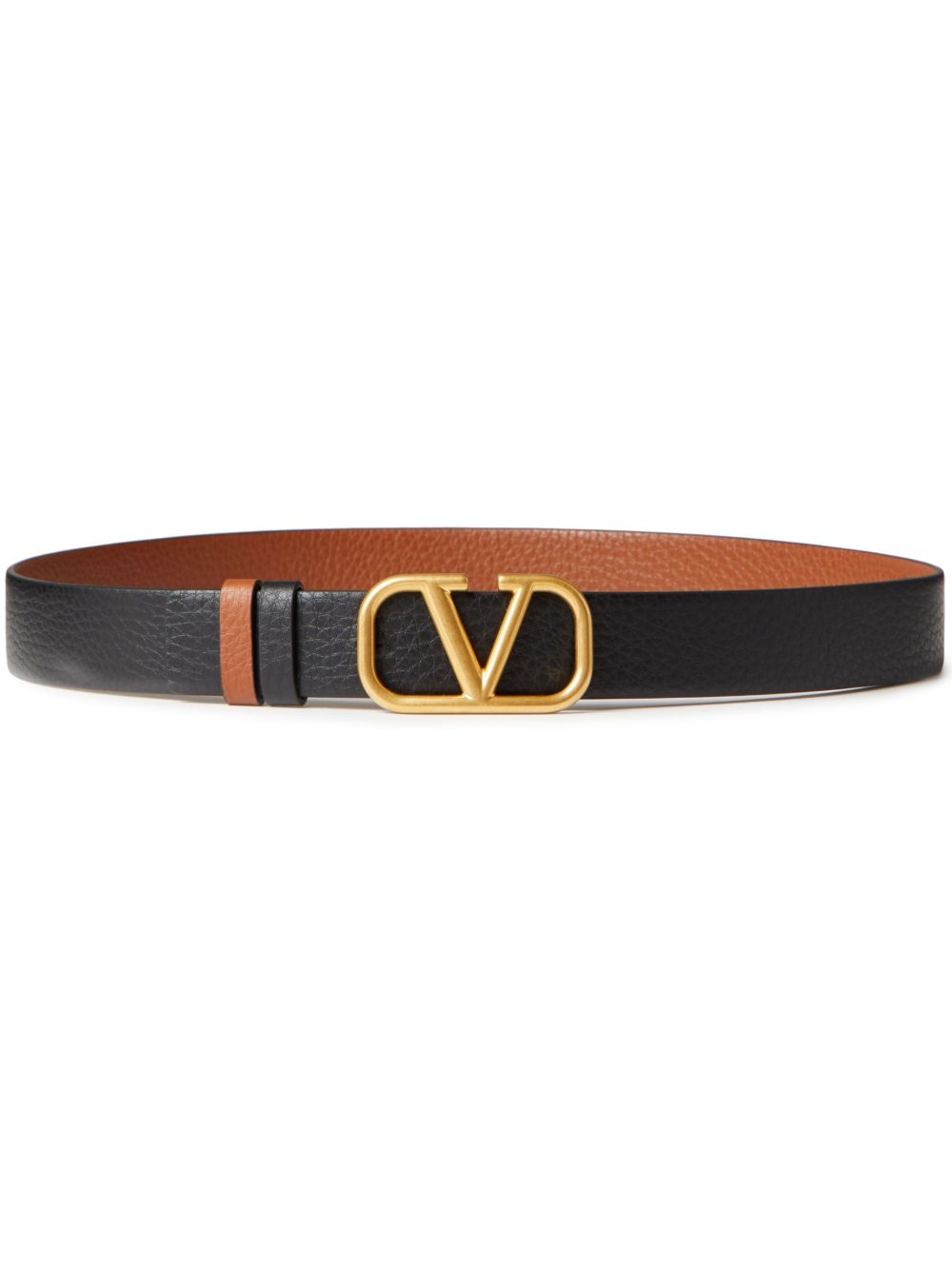 Valentino Garavani VLogo Signature 双面腰带（30毫米） - 黑色