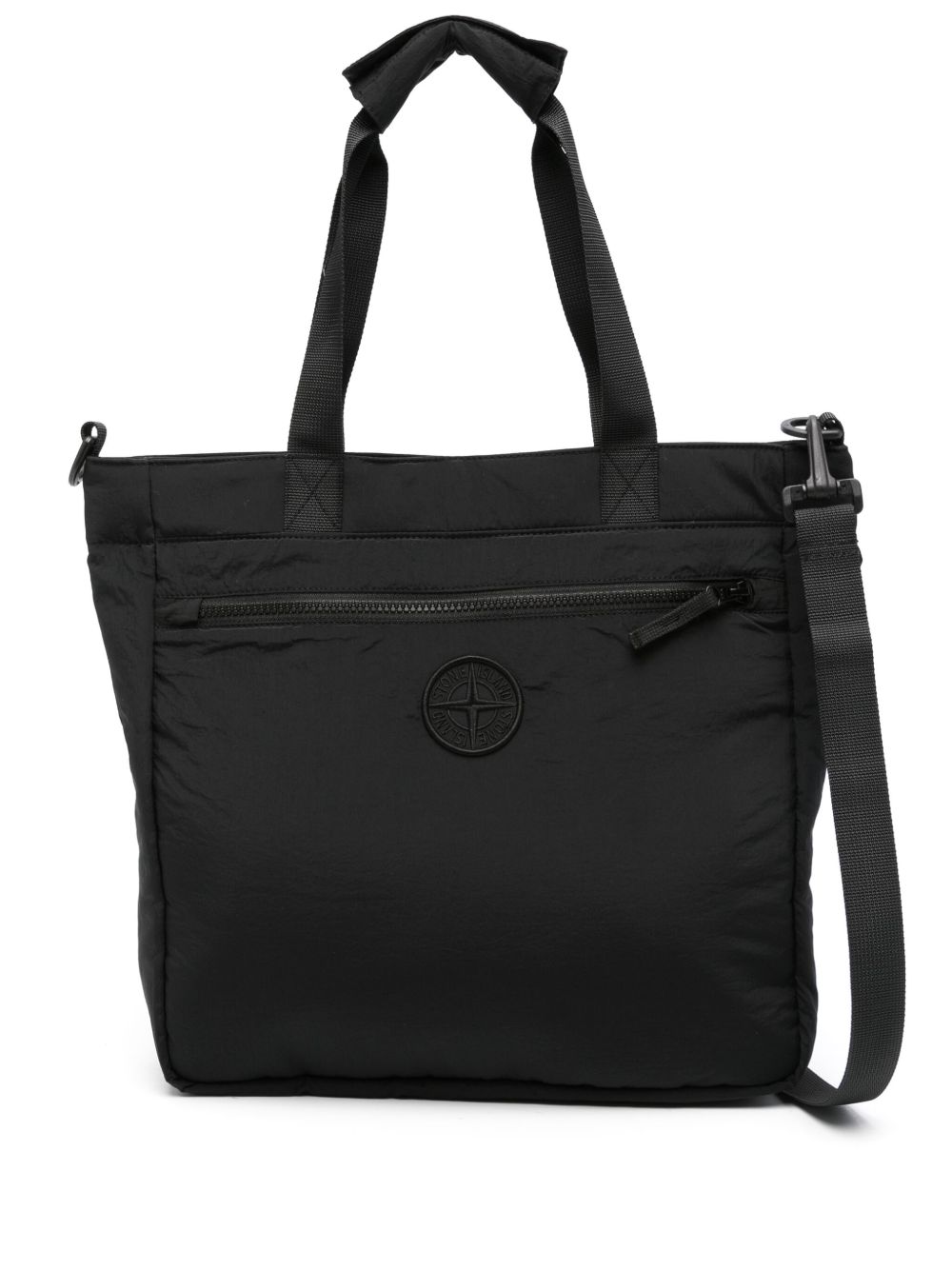 Stone Island 罗盘图案托特包 - 黑色