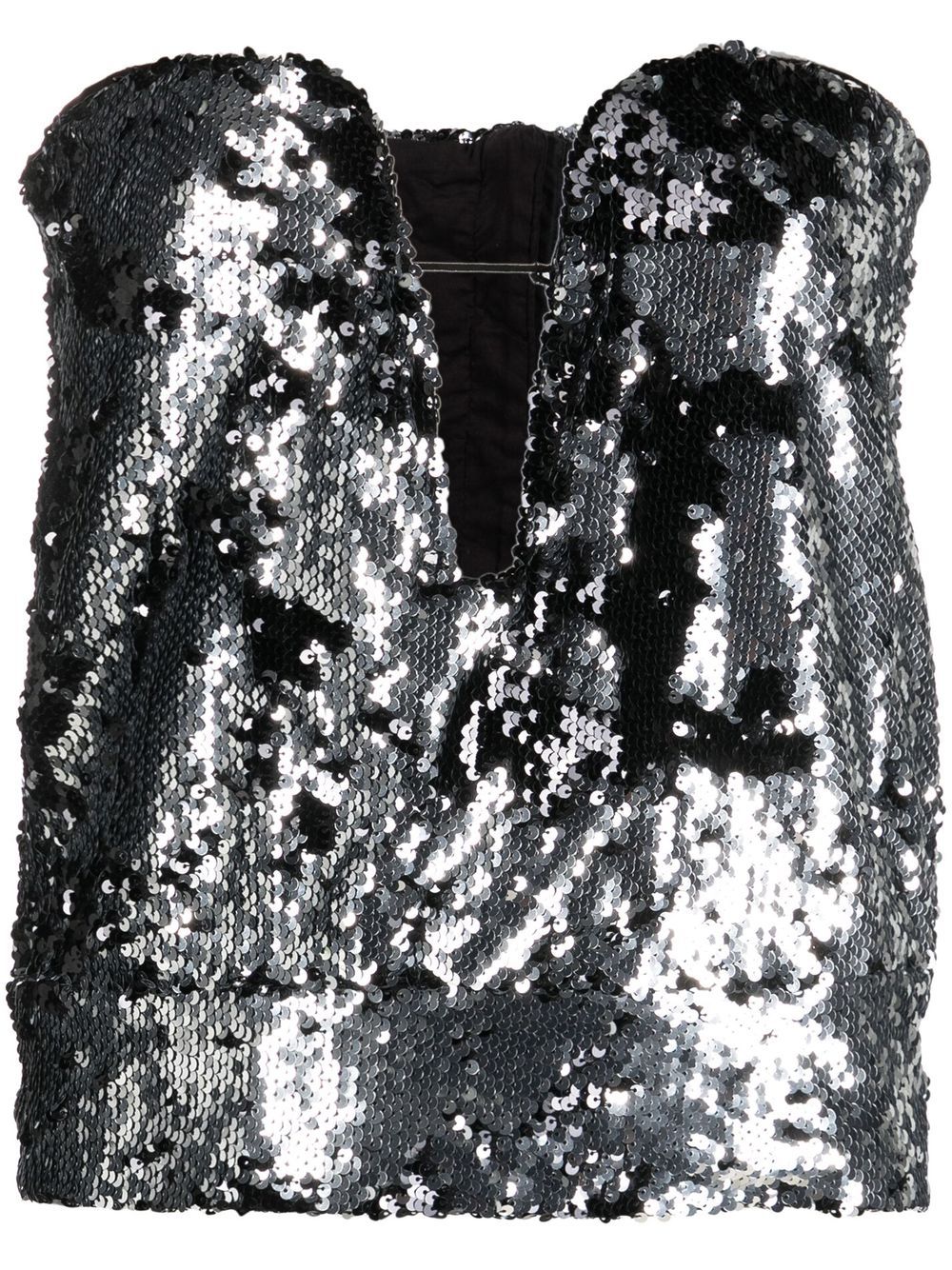 ISABEL MARANT 亮片缀饰深V领上衣 - 灰色