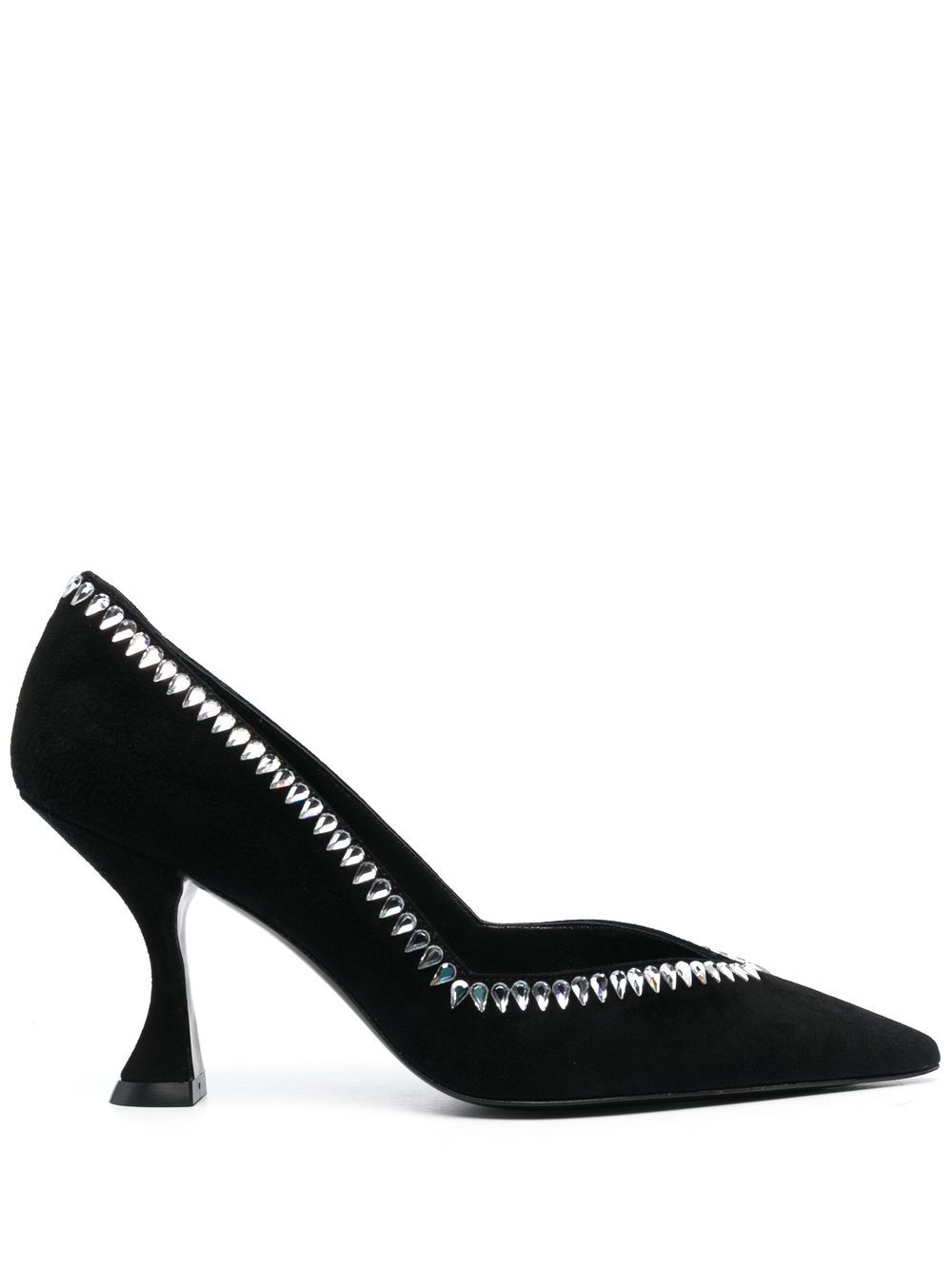 Stuart Weitzman 晶饰高跟鞋 - 黑色