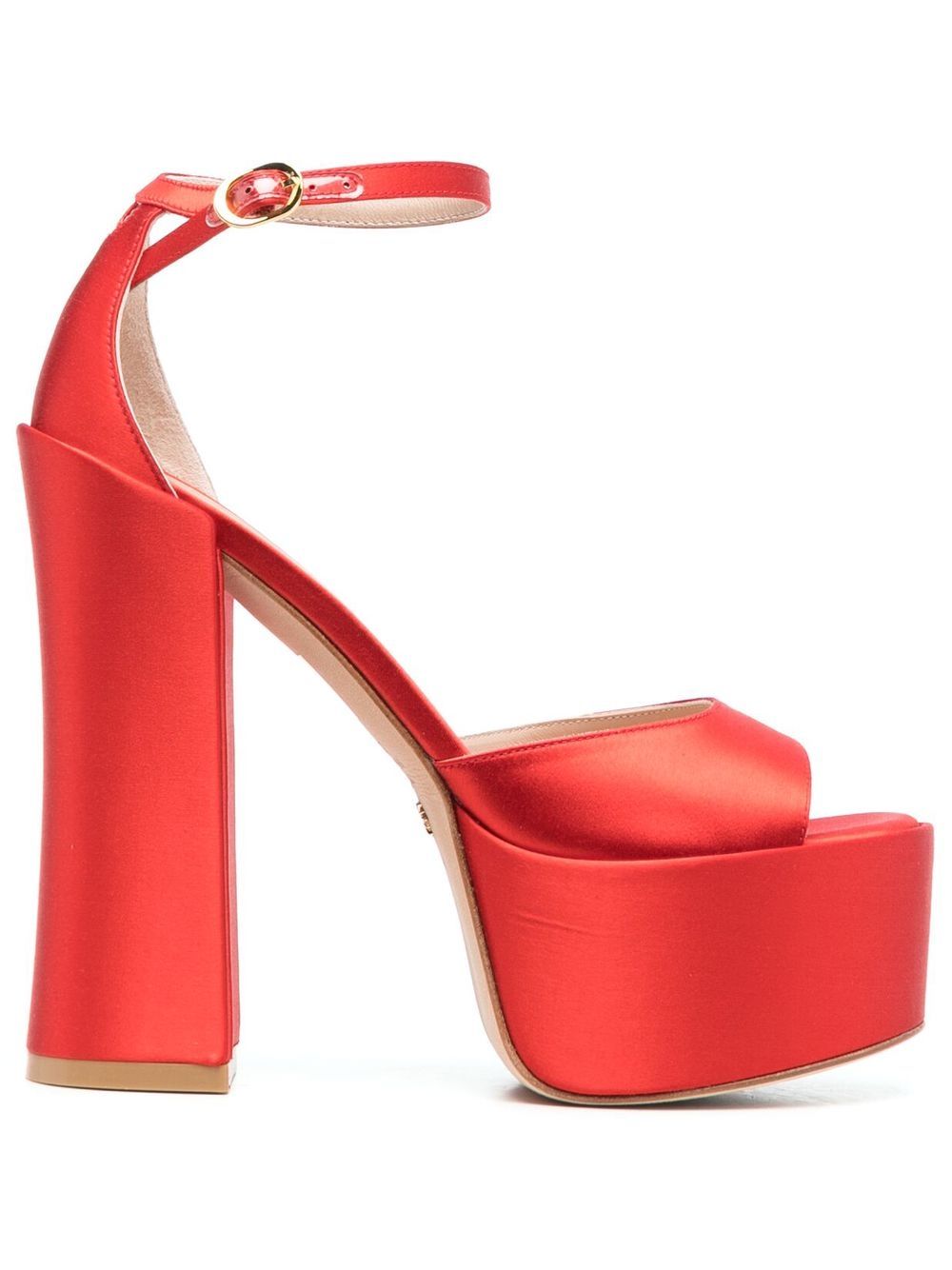 Stuart Weitzman Skyhigh 水台式高跟凉鞋 - 红色