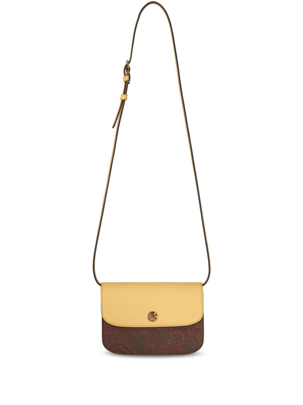ETRO Essential 迷你皮质斜挎包 - 褐色