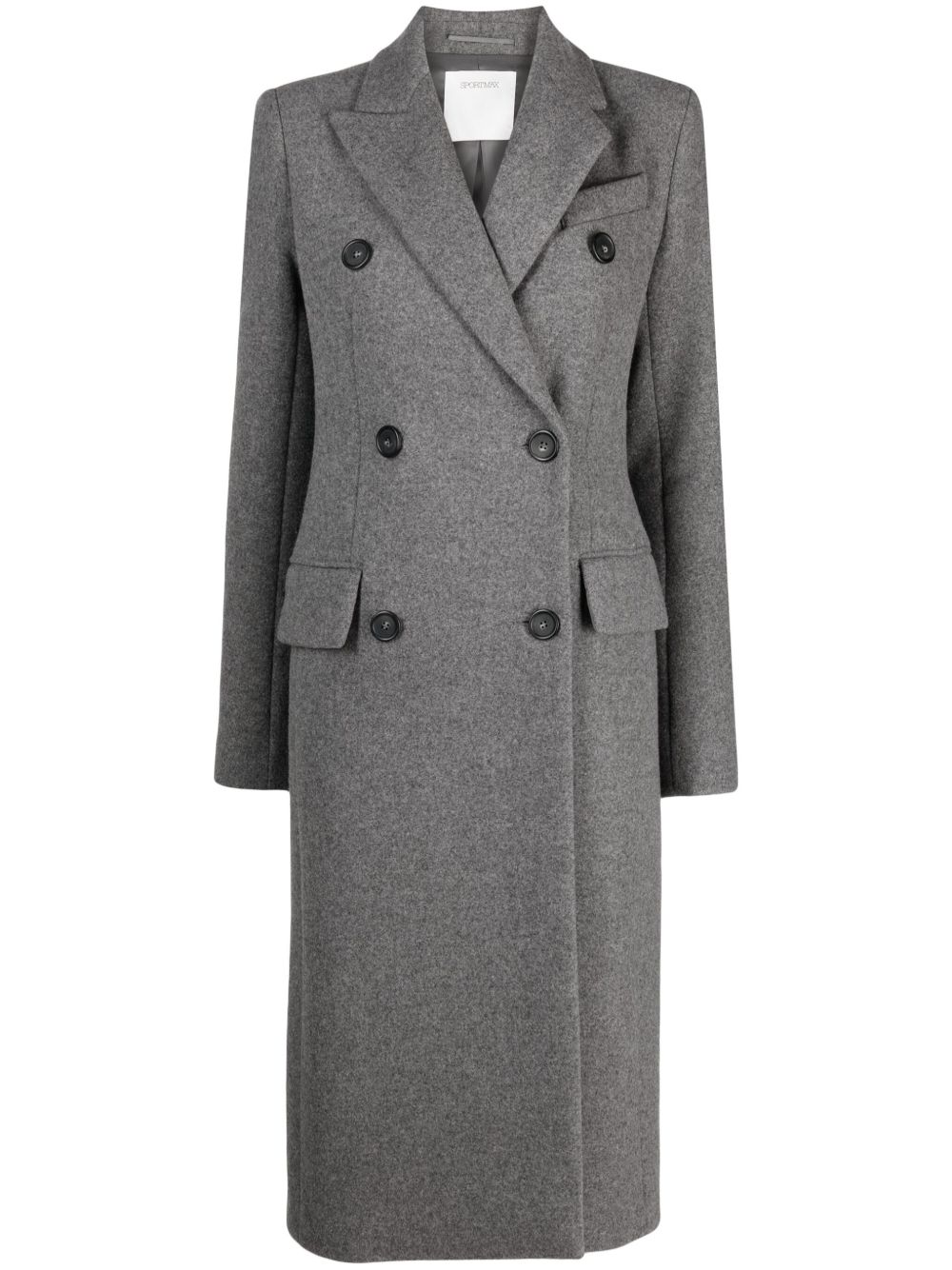 Sportmax 双排扣羊毛羊绒混纺外套 - 灰色