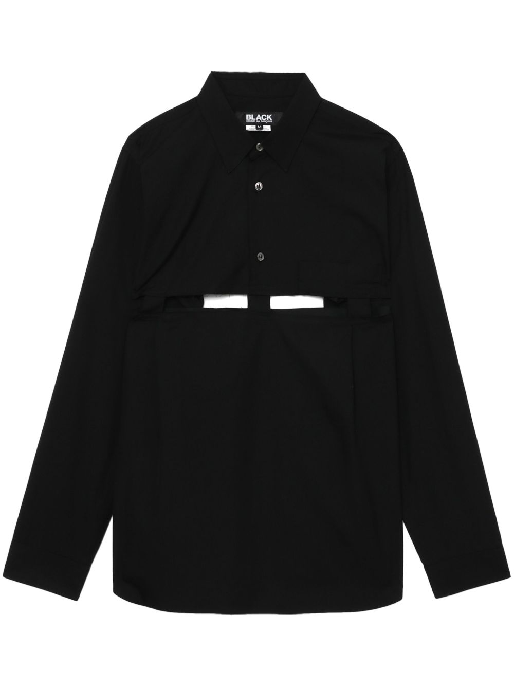 Black Comme Des Garçons 镂空棉衬衫 - 黑色