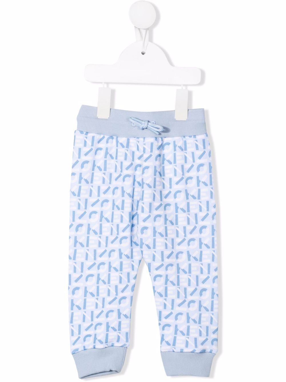 Kenzo Kids 经典logo印花打底裤 - 蓝色