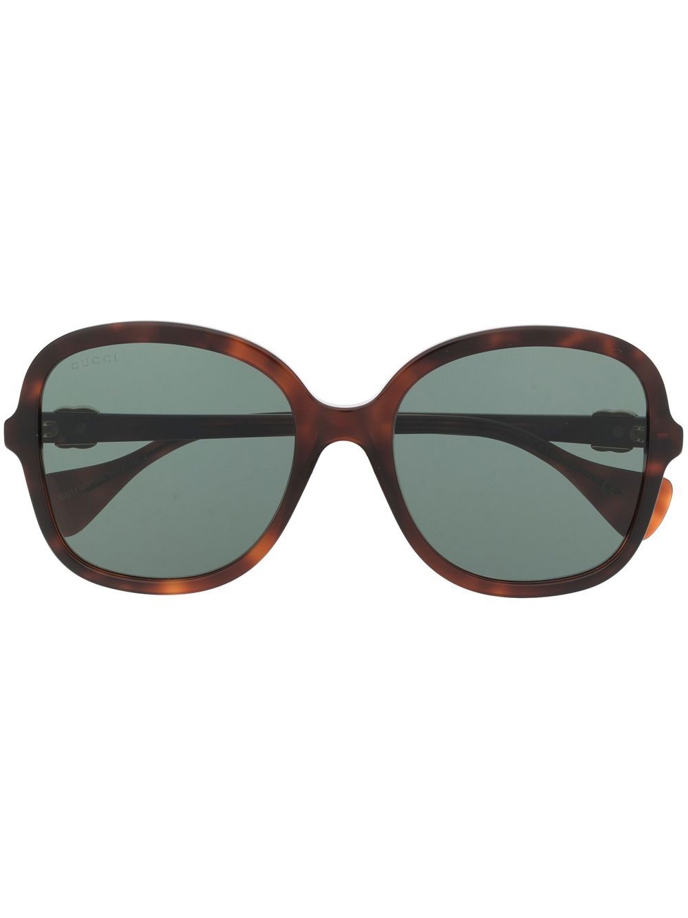 Gucci Eyewear 超大方框太阳眼镜 - 褐色