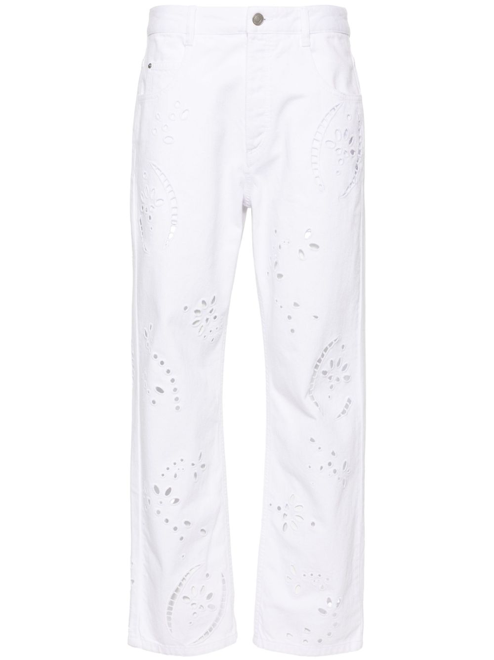 ISABEL MARANT Irina 高腰直筒牛仔裤 - 白色