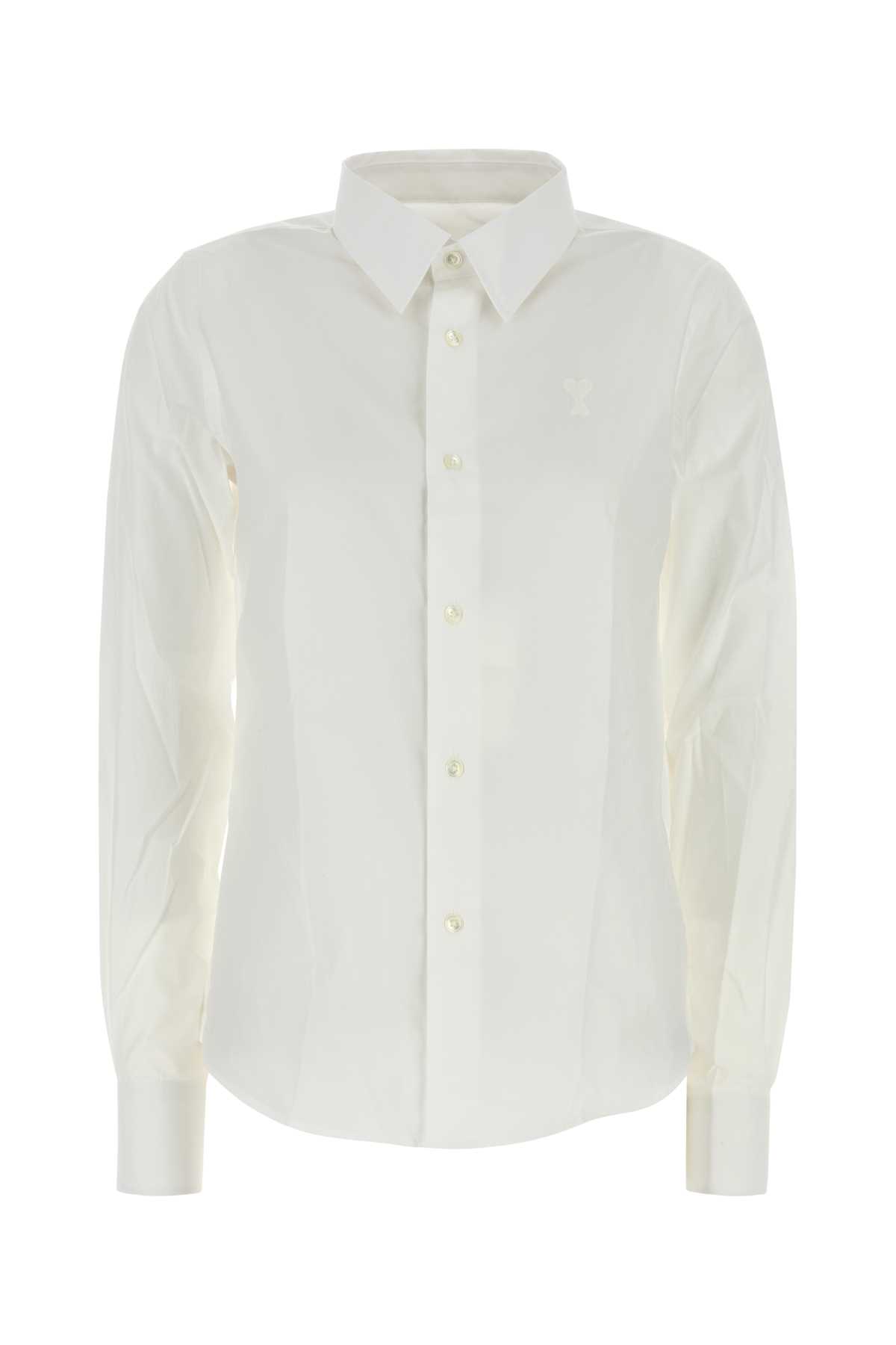 Ami Alexandre Mattiussi White Poplin Shirt