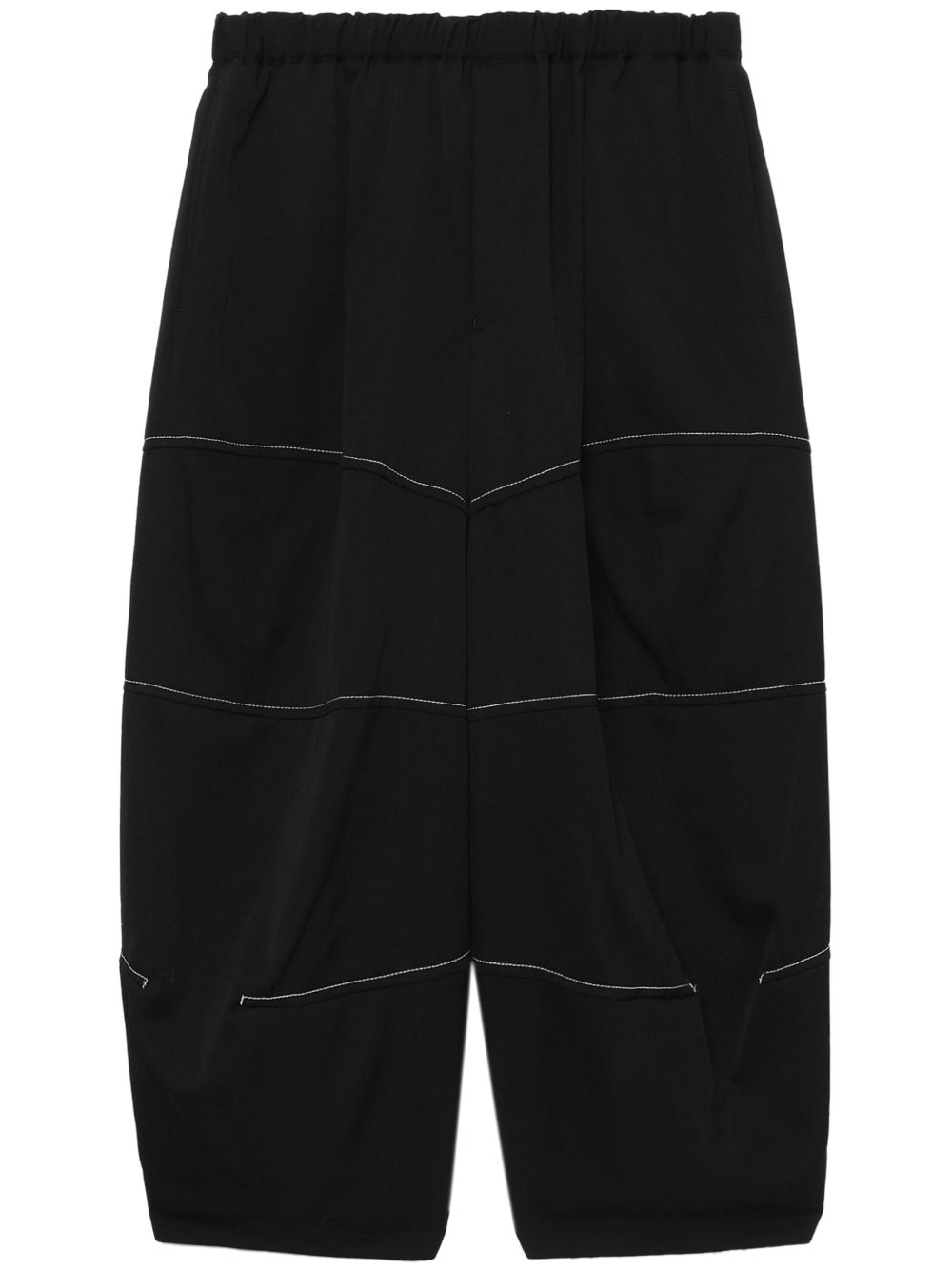 Black Comme Des Garçons 锥形露踝裤 - 黑色
