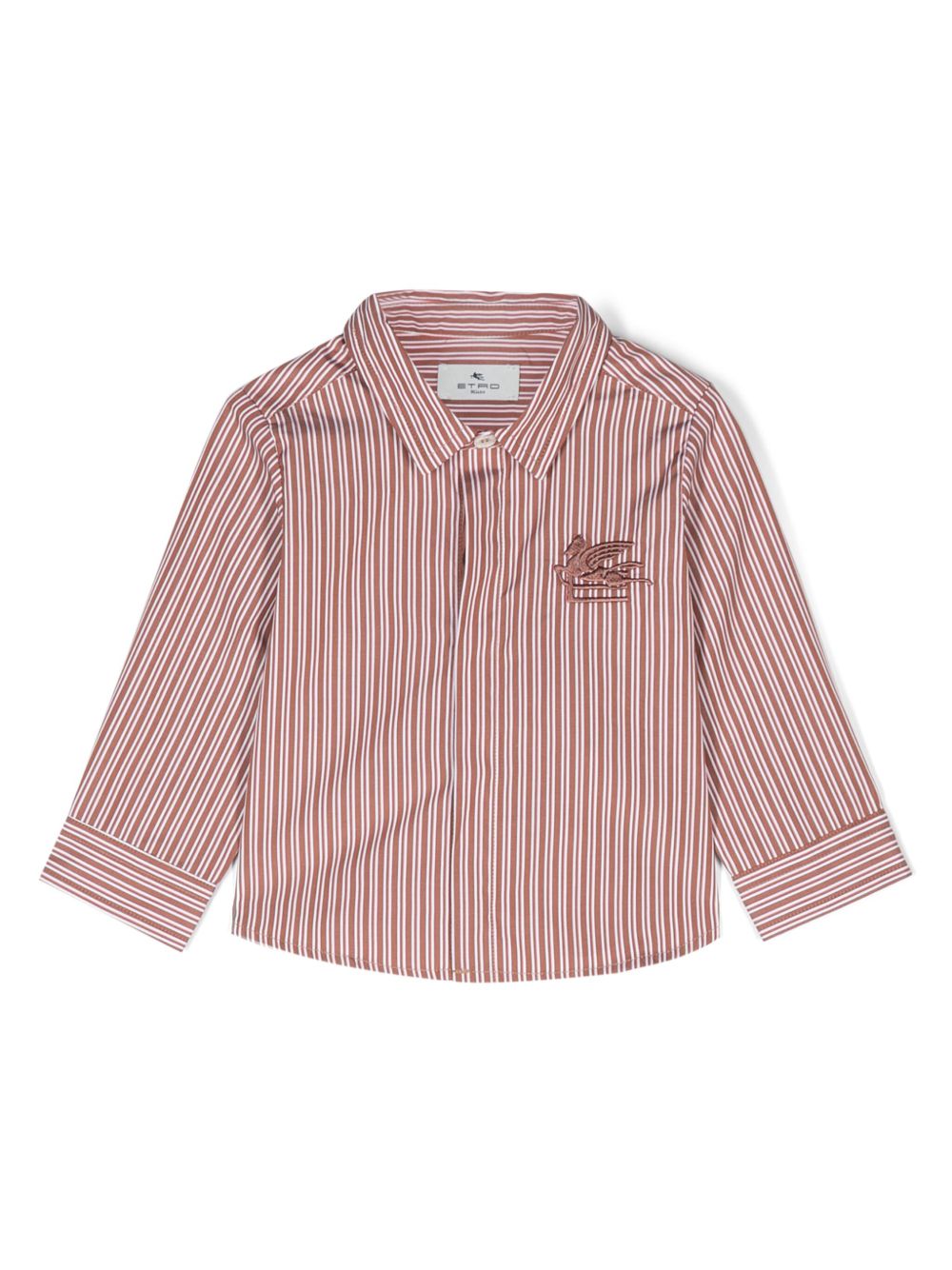 ETRO KIDS Pegaso 图案衬衫 - 褐色