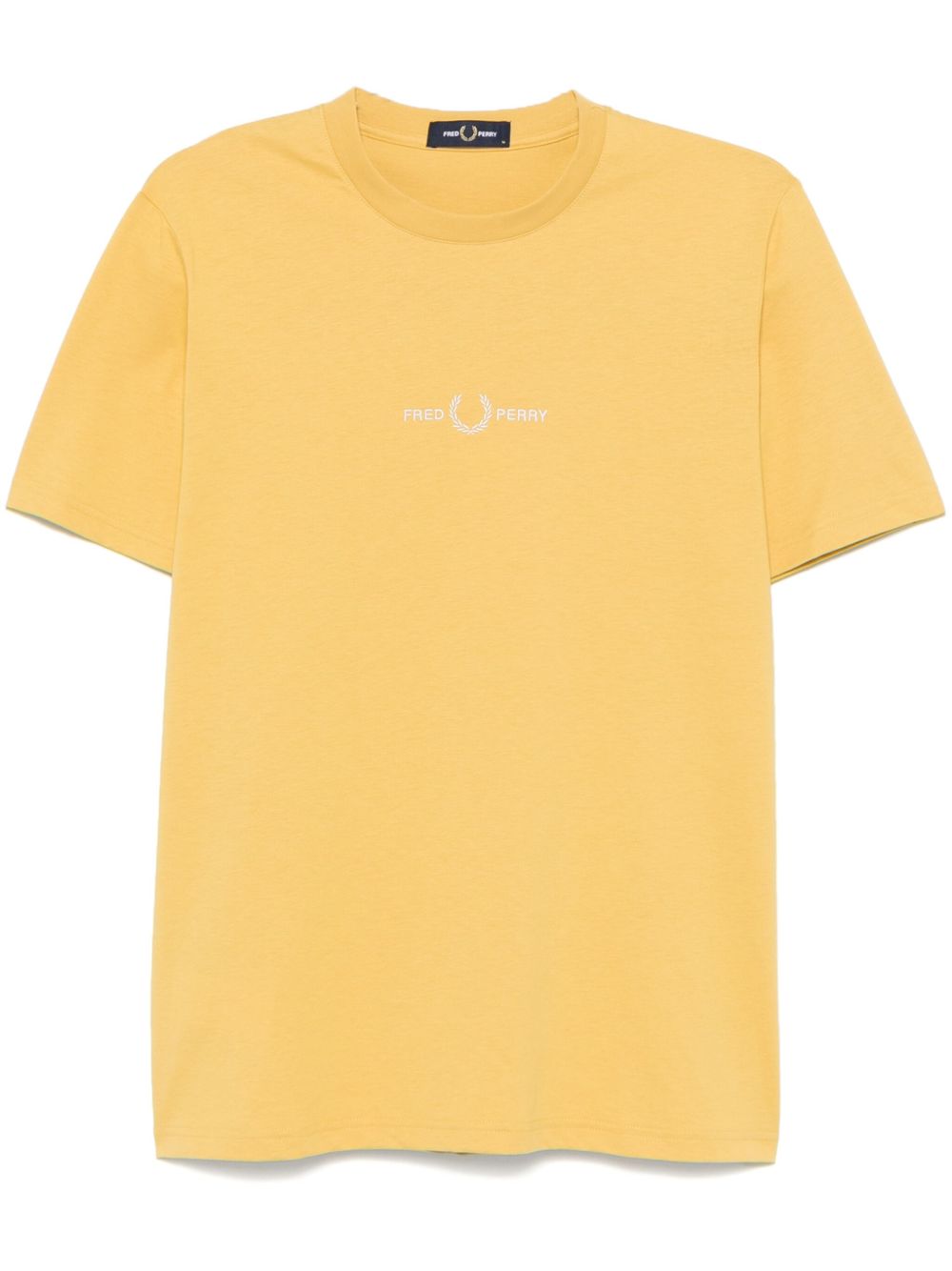 Fred Perry 刺绣T恤 - 黄色