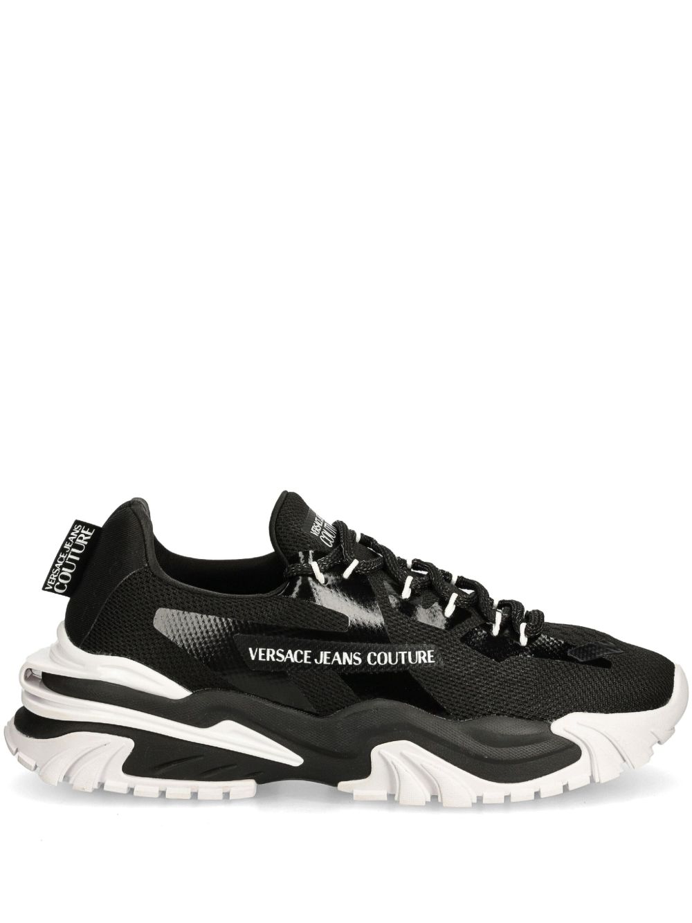 Versace Jeans Couture logo印花运动鞋 - 黑色