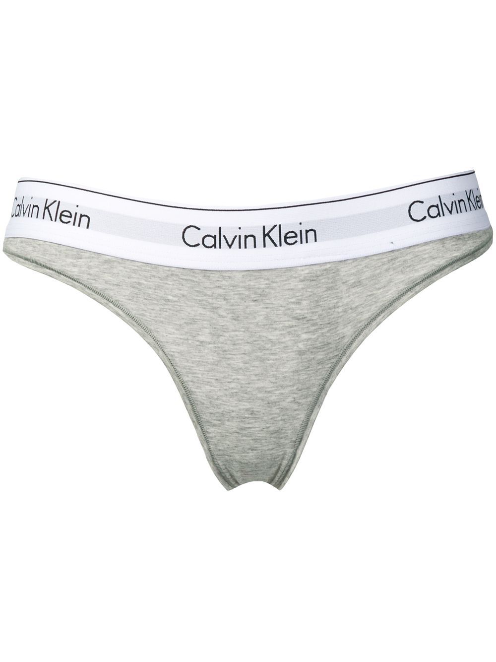 Calvin Klein Underwear logo腰带丁字裤 - 灰色