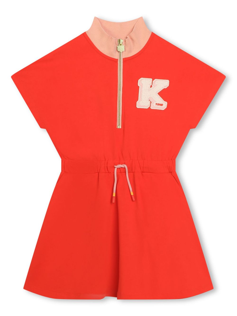 Kenzo Kids Kenzo Club 拉链领连衣裙 - 红色