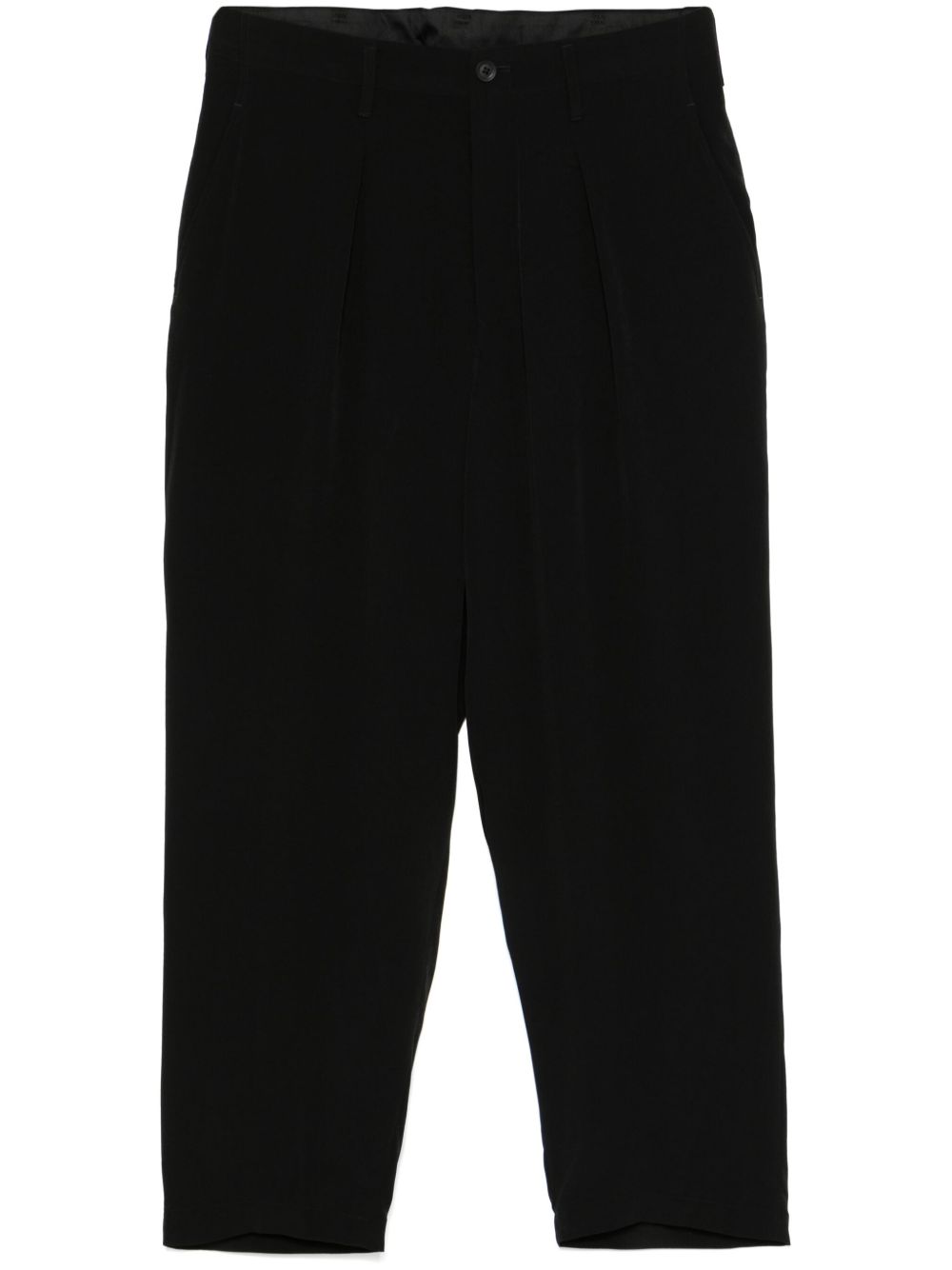 Yohji Yamamoto 可调式锥形裤 - 黑色