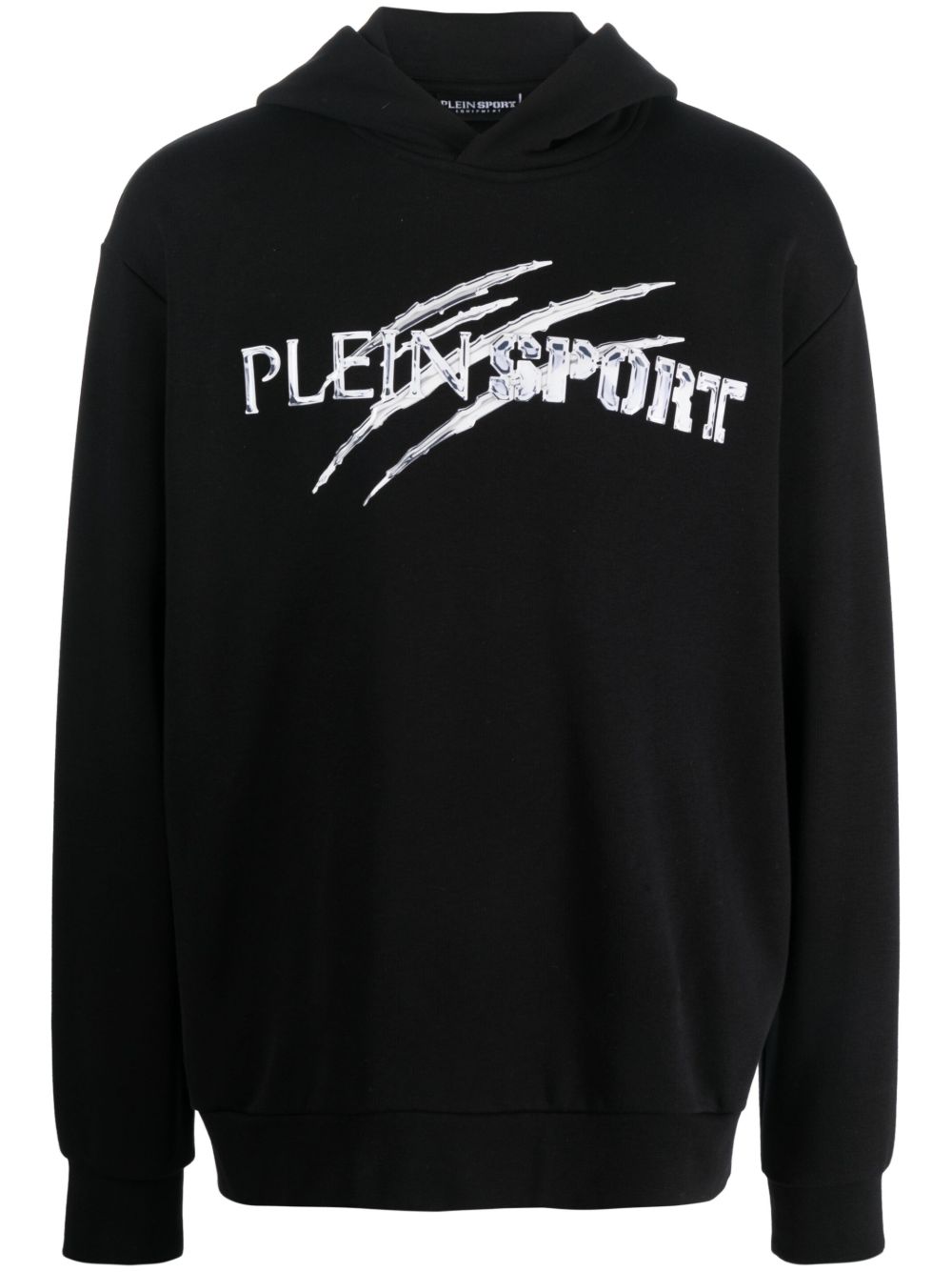 Plein Sport Chrome Scratch 棉连帽衫 - 黑色