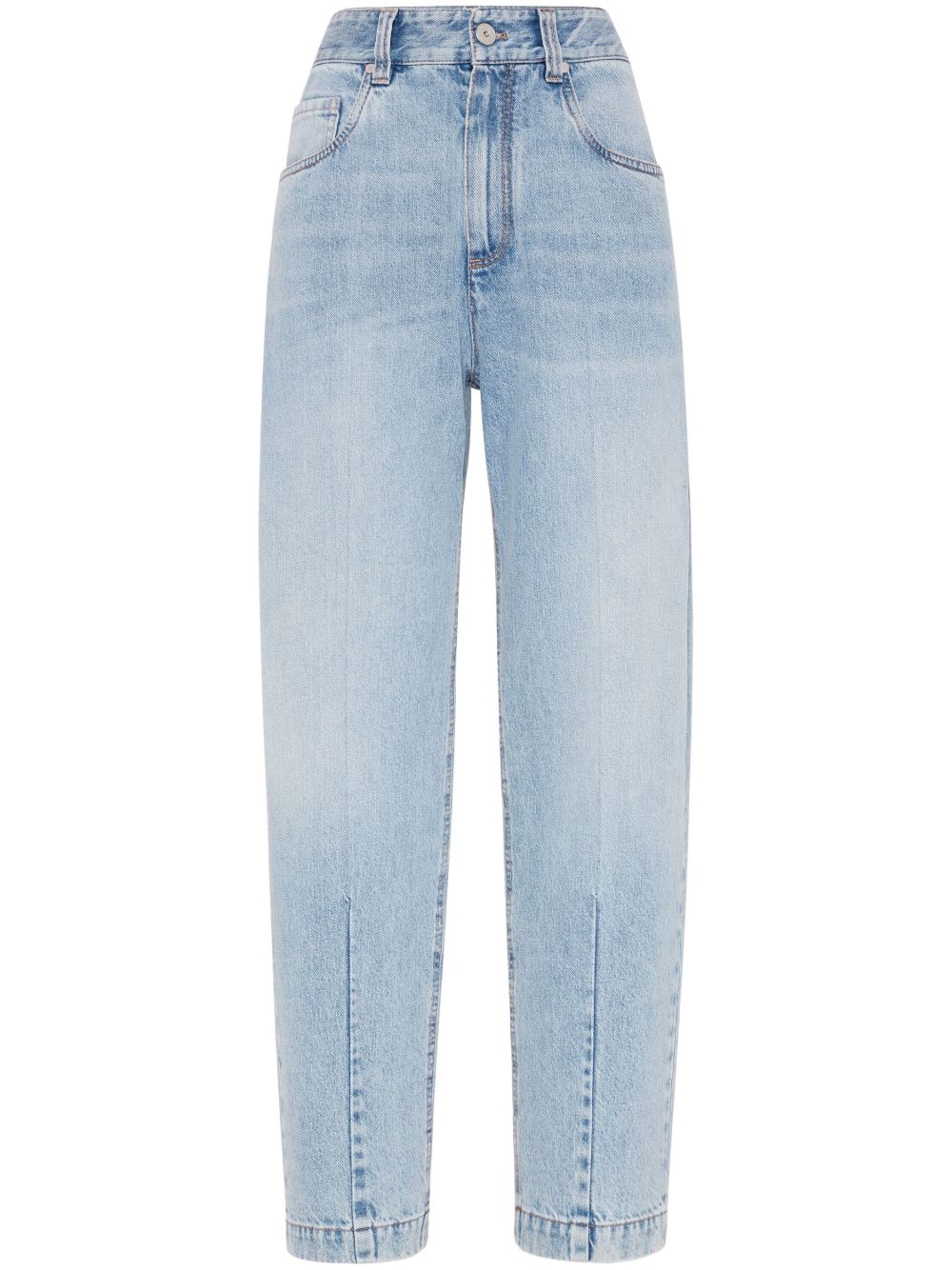 Brunello Cucinelli Monili 珠饰牛仔裤 - 蓝色