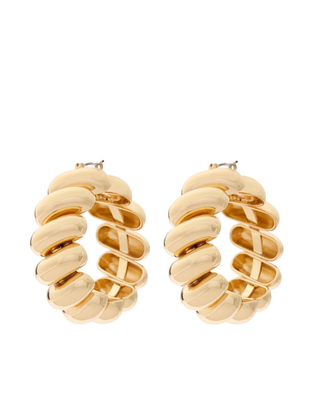 Carolina Herrera 链式圈形耳环 - 金色