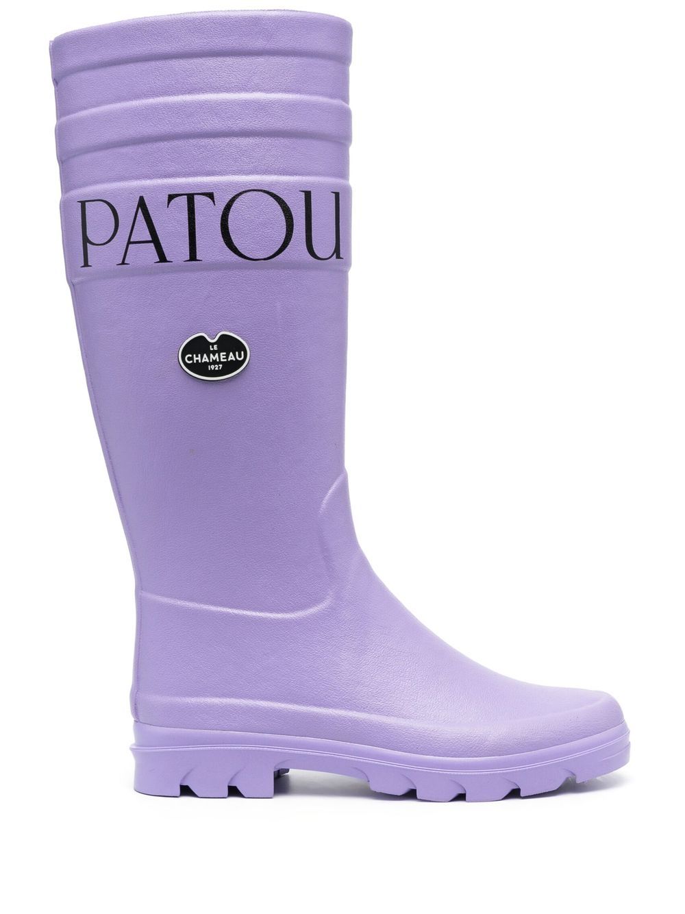 Patou x Le Chameau logo印花雨靴 - 紫色