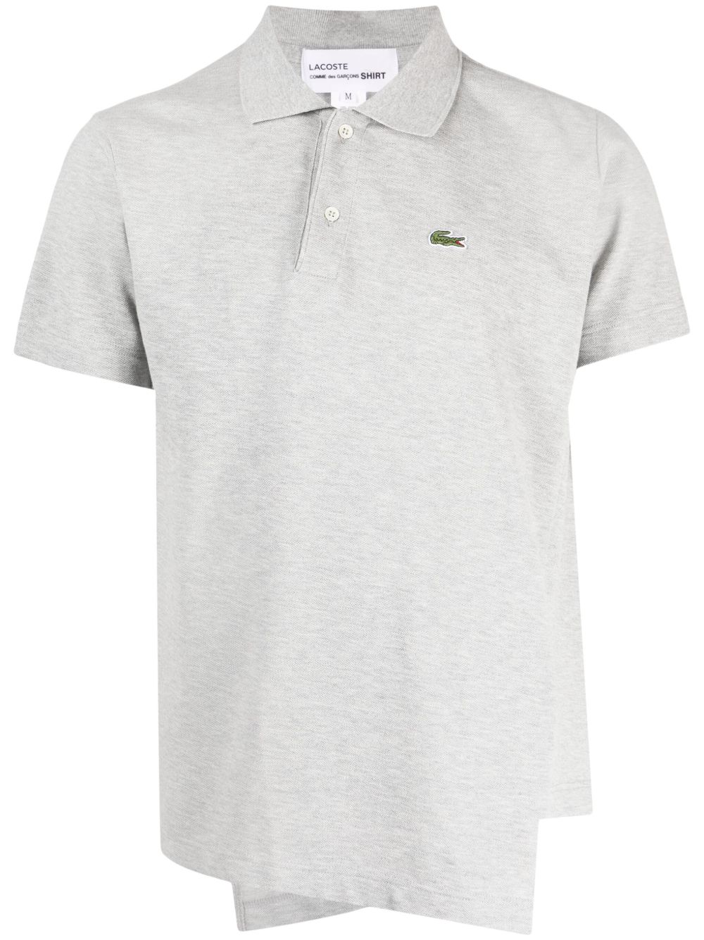 Comme Des Garçons Shirt x Lacoste 不对称polo衫 - 灰色