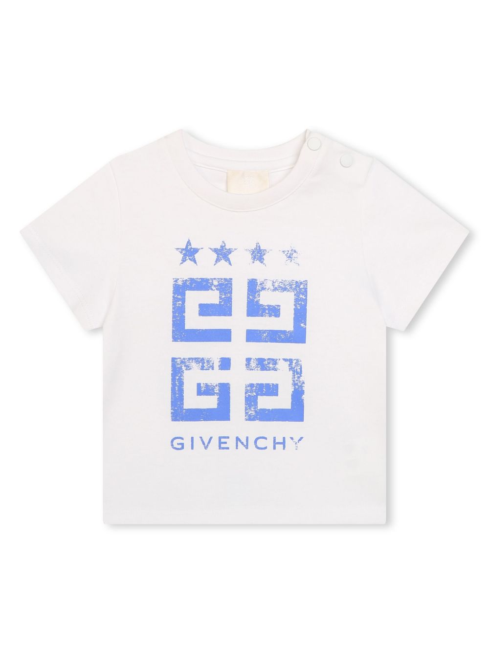 Givenchy Kids 4G 图案棉T恤 - 白色