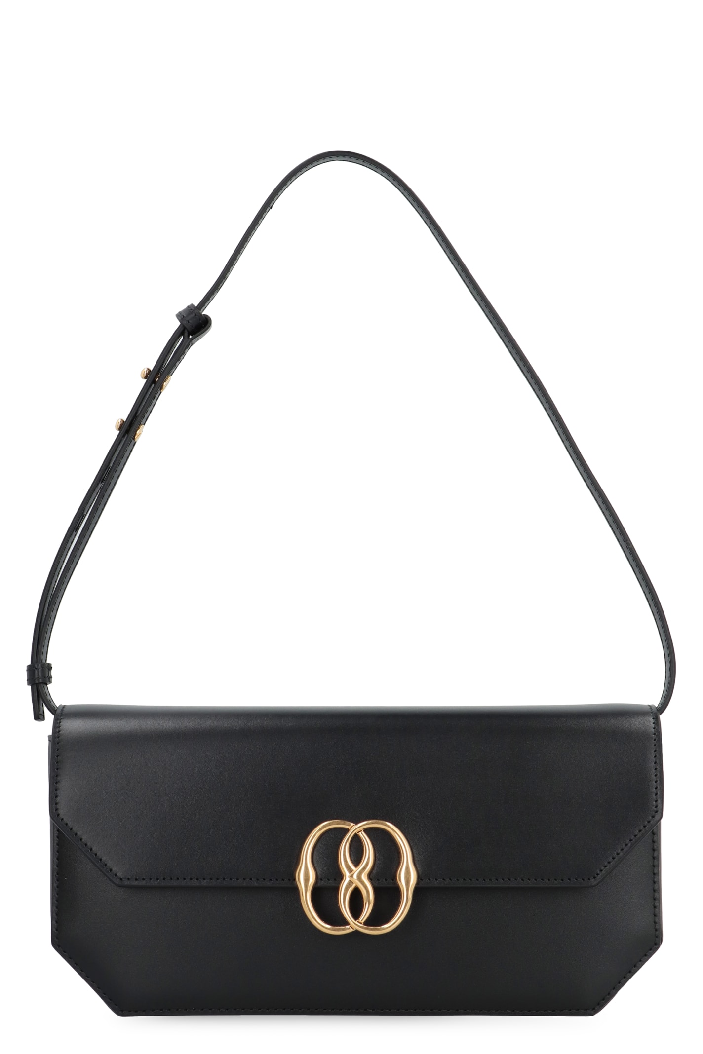 Bally Emblem Folio Leather Shoulder Bag