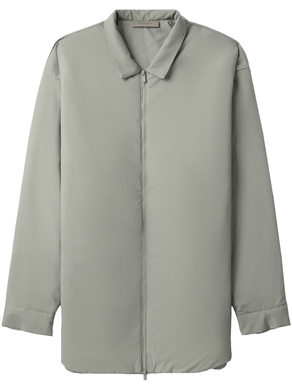 FEAR OF GOD ESSENTIALS logo印花填充衬衫式夹克 - 灰色
