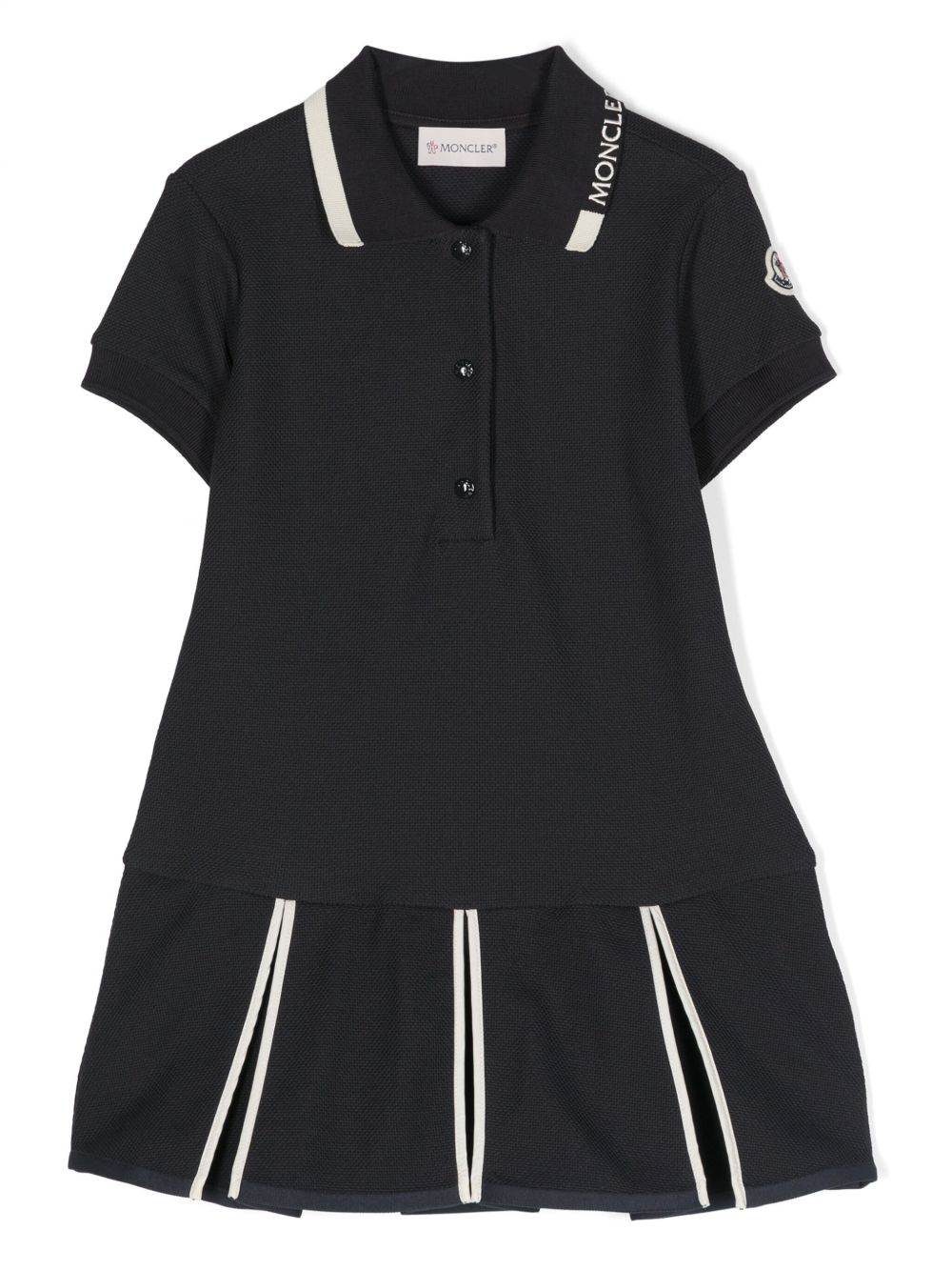 Moncler Enfant polo衫式连衣裙 - 蓝色