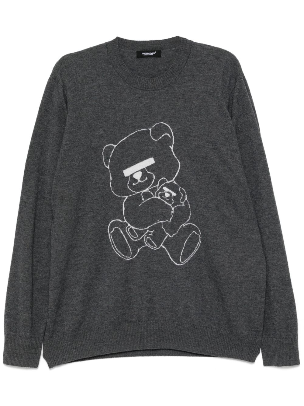 Undercover 提花logo图案毛衣 - 灰色