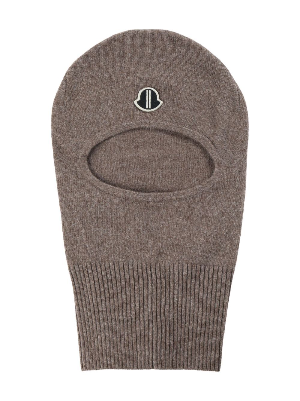Moncler + Rick Owens logo-appliqué balaclava - 中性色