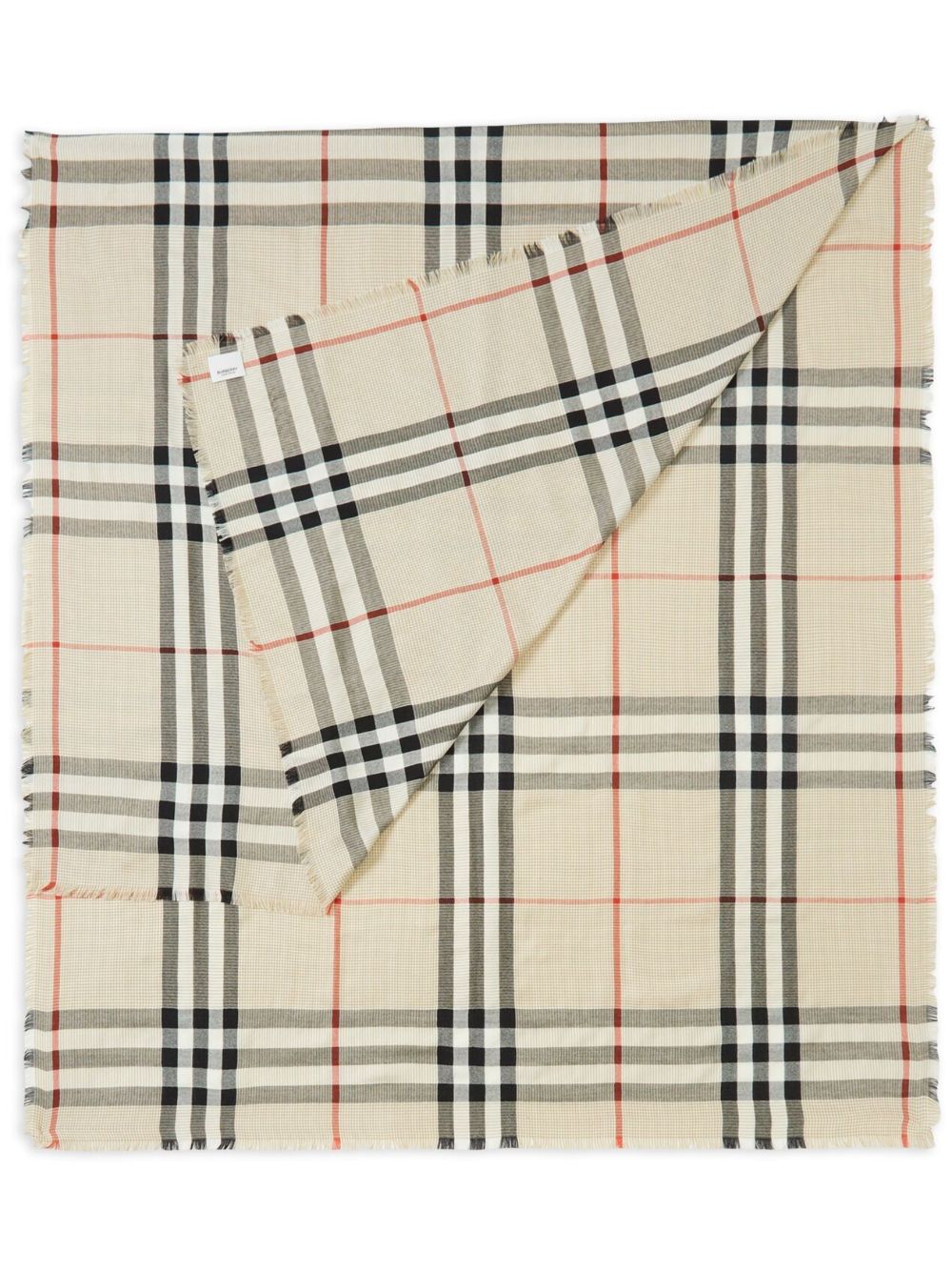 Burberry Vintage-Check 印花围巾 - 白色
