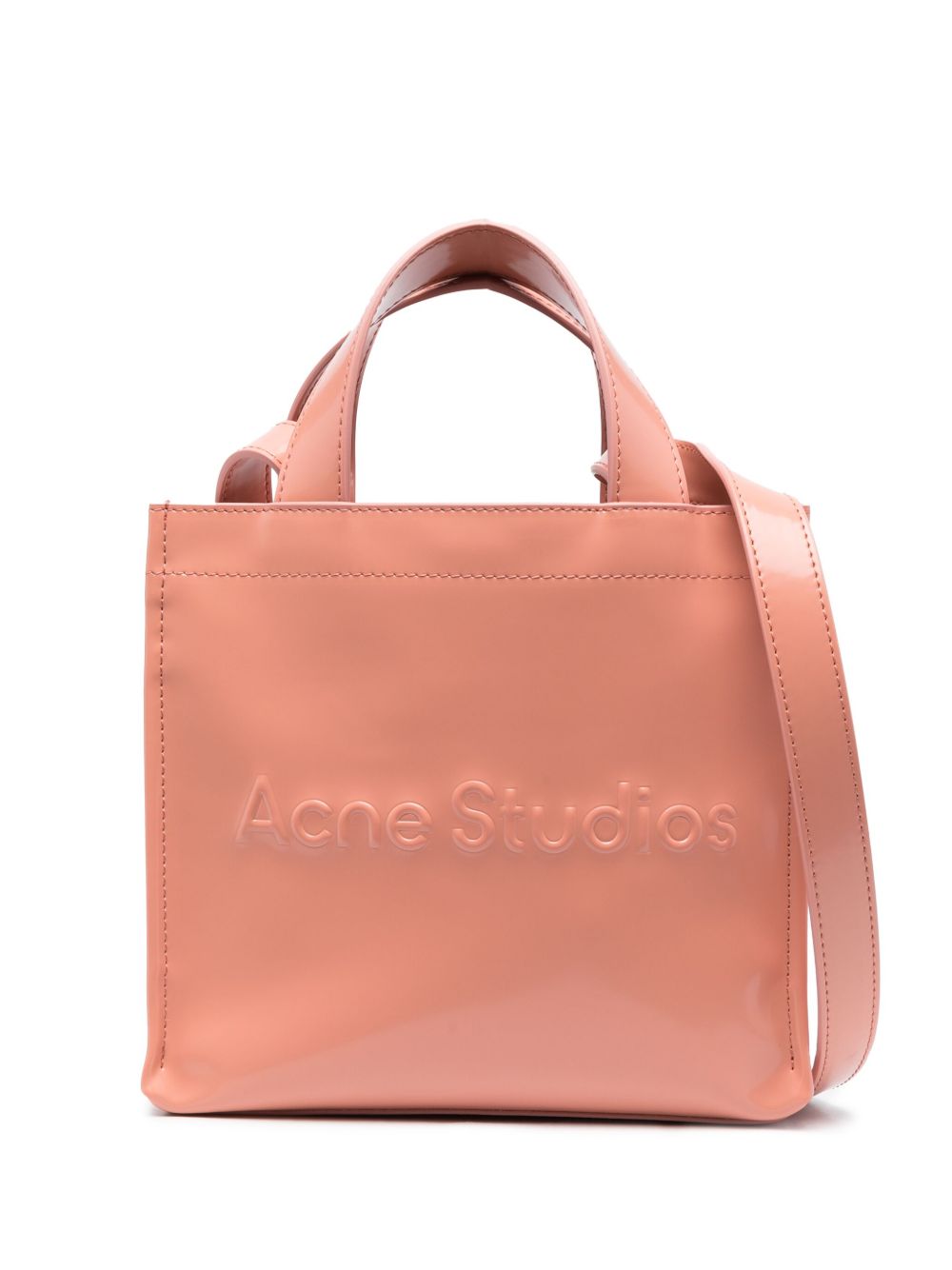 Acne Studios logo压纹迷你托特包 - 粉色