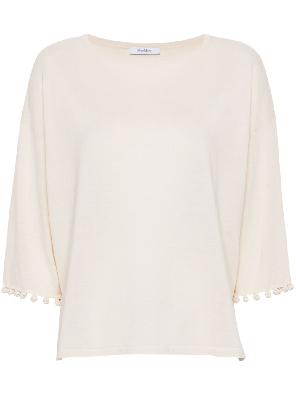 Max Mara Neottia 吊饰细节棉毛衣 - 中性色