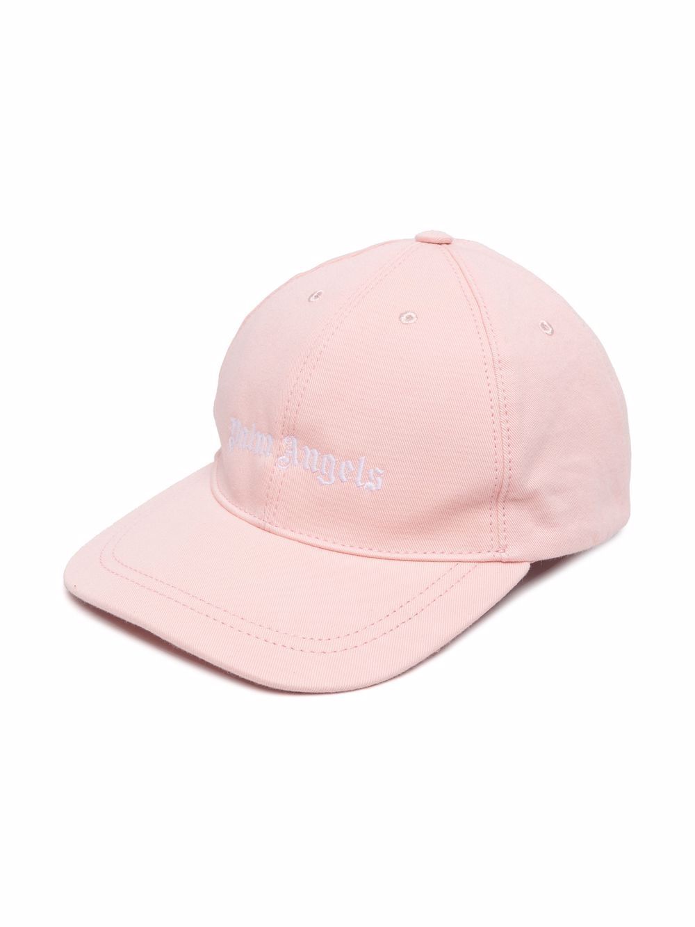 Palm Angels Kids logo刺绣棒球帽 - 粉色